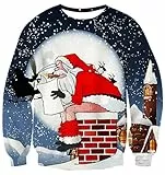 AIDEAONE Herren Weihnachten Pullover Ugly Christmas Sweater Weihnachtspulli Pullover Sweatshirt