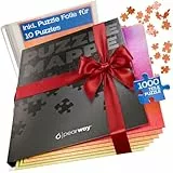 pearway - Stabile Puzzle Mappe [INKL. 5m Puzzlefolie] für Puzzles bis 1000 Teile - das perfekte Zubehör zur Puzzle Aufbewahrung - Organizer für bis zu 40 Werke - Puzzlemappe 1000 Teile