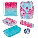 Herlitz Schulranzen SoftLight Plus Greenline Pink Bubbles