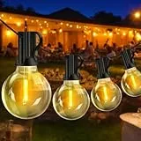 LED Lichterkette Außen, 10m Outdoor Wasserdichte G40 Globus Lichterkette mit 25+2 Bruchsicheren Lichtern für Hinterhof, Veranda, Café, Party, Hochzeit und Garten