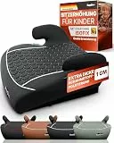 Sitzerhöhung Auto Kinder - inkl. gratis Zusatzbezug - Kindersitz - 15-36kg - ab 125 cm - neueste Norm ECE R 129 - Extra dicke Polsterung der Sitzschale mit Premium Wabenmuster