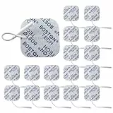 16 tens elektroden pads 5x5 cm, wiederverwendbare Klebeelektroden für TENS Geräte & EMS Trainer, sehr gute Haft- Leitfähigkeit, 2mm Steckanschluss | Zertifiziertes Medizinproduk. Boston Tech