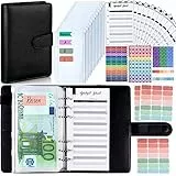 ANYUKE Budget Planner Budget Binder A6 - Bugetplaner Haushaltsbuch mit Geldfächer, Finanzplaner Geld Organizer Sparbuch mit Folien für Sparen Sparchallenge Umschlagmethode Geldplaner Cash Stuffing