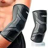 NativoDex Ellenbogenbandage Herren & Damen – Kompressionsbandage Ellenbogen für Tennisarm, Golferarm & Sport, atmungsaktive Armbandage für rechten und linken Arm, Ellbogen Bandage für Fitness & Alltag