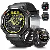 GPS Smartwatch Herren, 2026 Militär Smartwatch Sportuhr, 1.39'' Fitnessuhr Smart Watch für Android und ios, Wasserdichte Fitness Tracker mit Telefonfunktion/Herzfrequenz/AI/ChatGPT/über 100 Sportmodi