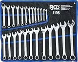 BGS Maul-Ringschlüsselsatz 6-32 mm 25 tlg Gabelringschlüssel Werkzeug Set Maul Ring Schlüsselsatz Maulschlüssel Ringschlüssel 1196 Maulringschlüssel Satz Ringmaul Schraubenschlüssel Set