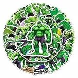 50 Hulk Aufkleber, wasserfester PVC-Stickers, Individuelle Graffiti-Cartoon-Motive, Kinder-Deko-Sticker für Skateboards, Koffer & glatte Oberflächen