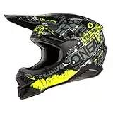 O'NEAL | Motocross-Helm | MX Enduro | ABS-Schale, Lüftungsöffnungen für optimale Belüftung & Kühlung | 3SRS Helmet Ride | Erwachsene | Schwarz Neon-Gelb | Größe S