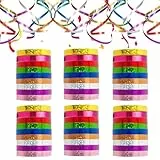 Luftschlangen, 54 Rollen Bunte Luftschlangen Geburtstag, Partydekoration Für Hochzeit, Karneval, Oktoberfest, 10 Meter Länge In 9 Farben (Silber, Gold, Rot, Pink, Lila, Grün, Blau, Roségold, Pastell)