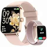 Smartwatch Damen Herren mit Telefonfunktion, 1,85' Fitnessuhr Smart Watch, 100+ Sportmodi Fitness Tracker mit Herzfrequenz/SpO2/Schlaf Monitor Schrittzähler, IP68 Wasserdicht Sportuhr für iOS Android
