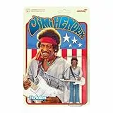 Super7 Jimi Hendrix Festival - Jimi Hendrix Actionfigur 9,5 cm mit klassischem Sammlerstück-Zubehör und Retro-Spielzeugen
