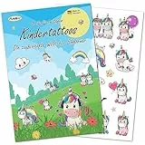 Punalu hautfreundliche Einhorn Kindertattoos für Kinder,Tattoo Mitgebsel für Kindergeburtstag, Haut Tattoo, Einhörner Geschenke für Mädchen