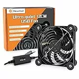 NewHail USB Lüfter 120mm PC Lüfter Dual Kugellager mit 3 Einstellbare Geschwindigkeiten,USB Ventilator 5V leise kompatibel mit Router, Xbox, Modem, Empfänger, DVR, TV-Box(1Pack)