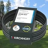 Kirchhoff Wasserleitung für Gartenbewässerung 25 mm x 25 m | PE Rohr für Sprinklersystem | Verlegerohr HDPE | DVGW | Trinkwasserleitung | Made in EU
