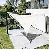 HAIKUS Sonnensegel Wasserdicht Dreieckig 3x3x3m Sonnenschutz Wasserabweisend Premium PES Polyester mit UV Schutz für Balkon Garten Terrasse Creme