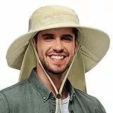 Kato Tirrinia Outdoor Sonnenhut Herren Damen mit Nackenschutz, UPF 50 UV Schutz Safari Hut, Faltbar Cap Sonnenschutz für Hiking Strand Anglerhut Wanderhut Gartenhut Tropenhut, Brige