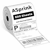 Versandaufkleber 4×6 DHL Etiketten (500 Etiketten/Rolle) Thermopapier Versandetiketten Kompatibel für MUNBYN, Phomemo, Polono Etikettendrucker, BPA-freie
