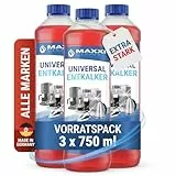 Maxxi Clean Power Universal Entkalker für Ihren Kaffeevollautomaten | Für alle bekannten Marken geeignet | Kalklöser für extra gründliche Reinigung (3x 750 ml)