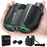 Aurosports 10x25 Kompakt Fernglas Kinder Erwachsene - Ferngläser Klein Nachtsicht Schwachem Licht Klare Faltbares - Ideal für Outdoor Sportspiele Vogelbeobachtung Reisen Jagd Konzerte