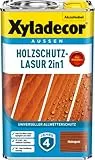 Xyladecor Holzschutz-Lasur 2 in 1, Universeller Allwetter-Schutz – Der Klassiker, Mahagoni, 4 l