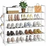 OYREL Schuhregal 5 Ebenen weiß Schuhständer Schuhorganizer für 20-25 Paar Schuhe Platzsparend & Stabil Schuhschrank für Eingangsbereich, Kleiderschrank und Garage