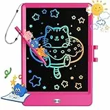 TEKFUN 8,5 Zoll Schreibtafel Kinder,Spielzeug ab 3 4 5 6 7 Jahre alt Junge Mädchen,geschenke für mädchen und Jungen,zurück zu Schule Saison Geschenk,Geburtstagsgeschenk,Kinderspielzeug (Rosarot)
