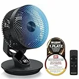 Brandson – Tischventilator 3D mit Display – sehr leise - Sieger Live & Living Award 2026 – Fernbedienung – 3D Oszillation – 6 Geschwindigkeitsstufen – intuitive Bedienung