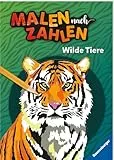 Ravensburger Malen nach Zahlen Wilde Tiere - 32 Motive abgestimmt auf Buntstiftsets mit 24 Farben (Stifte nicht enthalten) - Malbuch mit nummerierten Ausmalfeldern für fortgeschrittene Fans der Reihe