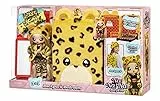 Na! Na! Na! Surprise3-in-1 Rucksack und Schlafzimmer - Spielset mit weicher Modepuppe - JENNEL JAGUAR - Leo Plüschrucksack mit Katzenöhrchen und Schrank mit Kissen & Decke - Für Kinder ab 5 Jahren