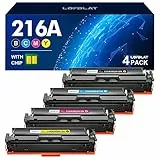 LOFBLAT 216A Toner Set, Ersatz für Toner Color Laserjet Pro MFP M183fw M182n M182 M182nw M183fdw M155 M155a Drucker, für Toner 216A W2410A W2411A W2412A W2413A (Mit Chip)