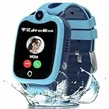 Smartwatch Kinder, 4G Kinder Smartwatch mit GPS und Telefon, IP68 Wasserdicht GPS Uhr kindermit SOS Videoanruf Voice Chat Schulmodus Spiel Wecker Handy Kinderuhr Geschenk für Mädchen und Jungen