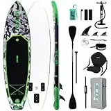 FunWater 330CM Stand Up Paddling Board Aufblasbar – Komplettset mit Paddel, Rucksack, Handyhülle, 3 Flossen, Pumpe, Sitz & Schultergurt – SUP Board für Anfänger & Fortgeschrittene