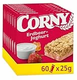 Müsliriegel | Corny Classic Erdbeer-Joghurt | Mit leckeren Erdbeeren und Joghurt | Multipack 60x25g