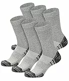 KEECOW 6 paar Socken Herren Damen,Baumwolle Atmungsaktiv Sportsocken Arbeitssocken (38-42, Grau)