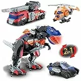 VTech Switch and Go Dinos 3-in-1 Super-T-Rex – Dino-Auto-Transformer – 2-in-1 Spielzeug mit Dinostimme, Geräusch- und Lichteffekten – Für Kinder von 3-8 Jahren