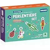 Smowo® Perlentiere Bastelset mit Perlen für 9 Schlüsselanhänger Tiere – Bastelbox für Kinder zum Basteln und Fädeln