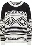 IZIA Damen Strickpullover, Schwarz, XS/S