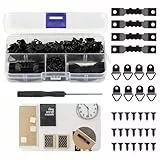 VFANDV Bilderhaken, 251 Stück Schwarz Bilder Aufhängen für Bilder Haken Wand für Bilderrahmen Zackenaufhänger mit Schraubendreher, Bildaufhänger für Haus Büro Bild Malerei Hängen