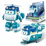 Super Wings EU770239 - Transforming Shine, ca. 12 cm große verwandelbare Spiel-Figur, Roboter und Flugzeug, für Kinder ab 3 Jahren, Blau