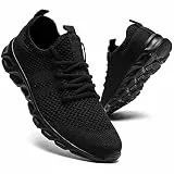 QIJGS Damen Sneaker Freizeitschuhe Sportschuhe Laufschuhe Turnschuhe Fitness Straßenlaufschuhe Trainer Outdoor Sneakers Tennis Gym Walkingschuhe Jogging Schuhe Schwarz 36