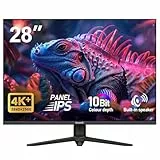 Gawfolk 28 Zoll 4K Gaming Monitor 60HZ IPS PC Bildschirm mit Lautsprecher 3840 x 2560p, Computerbildschirm mit FreeSync, HDMI, DisplayPort, unterstützt VESA