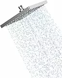 Hibbent Regenbrause Duschkopf(250 * 250MM),Edelstahl Regenduschkopf,Eckig Einbauduschköpfe,Sparduschkopf regendusche, Schwenkbarer Strahlwinkel, üppiges Duscherlebnis, Einfache Installation, Chrom