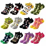FGFD&OU Lustig Socken Herren und Damen Baumwolle Sneaker Socken Bunte Socken Motiv Kuschelsocken Atmungsaktiv Witzige Gemusterte Kurz Socken Unisex (Mehrfarbig1)