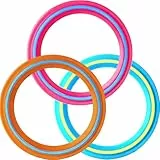 3 Stück Frisbee Ring Set - Wurfringe 24cm für Outdoor Spiele Garten & Strand - Weiche Wurfscheibe Aerobie - Wurfspiel für Familie & Hunde - Flugring Spielzeug Bunt