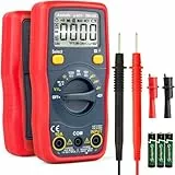 AstroAI Digital Multimeter, Auto-Range TRMS 4000 Counts Multimeter mit Berührungsloser Spannungsfunktion(NCV) LCD-Anzeige, Ohmmeter, Voltmeter 1,5 V / 9 V / 12 V Batteriespannungstester