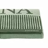 Schiesser Frottier Saunatuch Rom | garngefärbt, weich, saugstark | 100% Baumwolle | Oeko-Tex Zertifiziert | 75x200 cm | Hellgrün