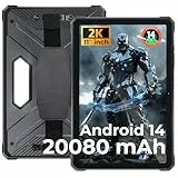 HOTWAV R9 Pro Outdoor Tablet Android 14, Octa-Core 20080mAh 20GB+256GB/2TB Erweiterbar Rugged Tablets, 11 Zoll 2K FHD+ 64MP+16MP Kamera IP68/IP69K Wasserdicht Tablet, 4G LTE Dual SIM/5G WiFi/GPS/OTG