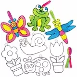 Baker Ross AT872 Gartenmotive-Sonnenfänger, Buntglas-Effekt, für Kinder zum Basteln und Präsentieren, 10 Stück