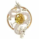 Yardwe Drachen brosche Kupfer Damen Anstecknadel mit Detailreichem Drachen design Dekorativer Pin für Kleidung Schal Party Geschenk zu Halloween Geburtstag Weihnachten Valentinstag