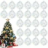 JYNTERPLAY 24Stück 20mm Kristallkugel Sonnenfänger Kristall Prisma Glas Regenbogen Bunte Kristalle zum Aufhängen für Fenster Feng Shui Geschenk Clear